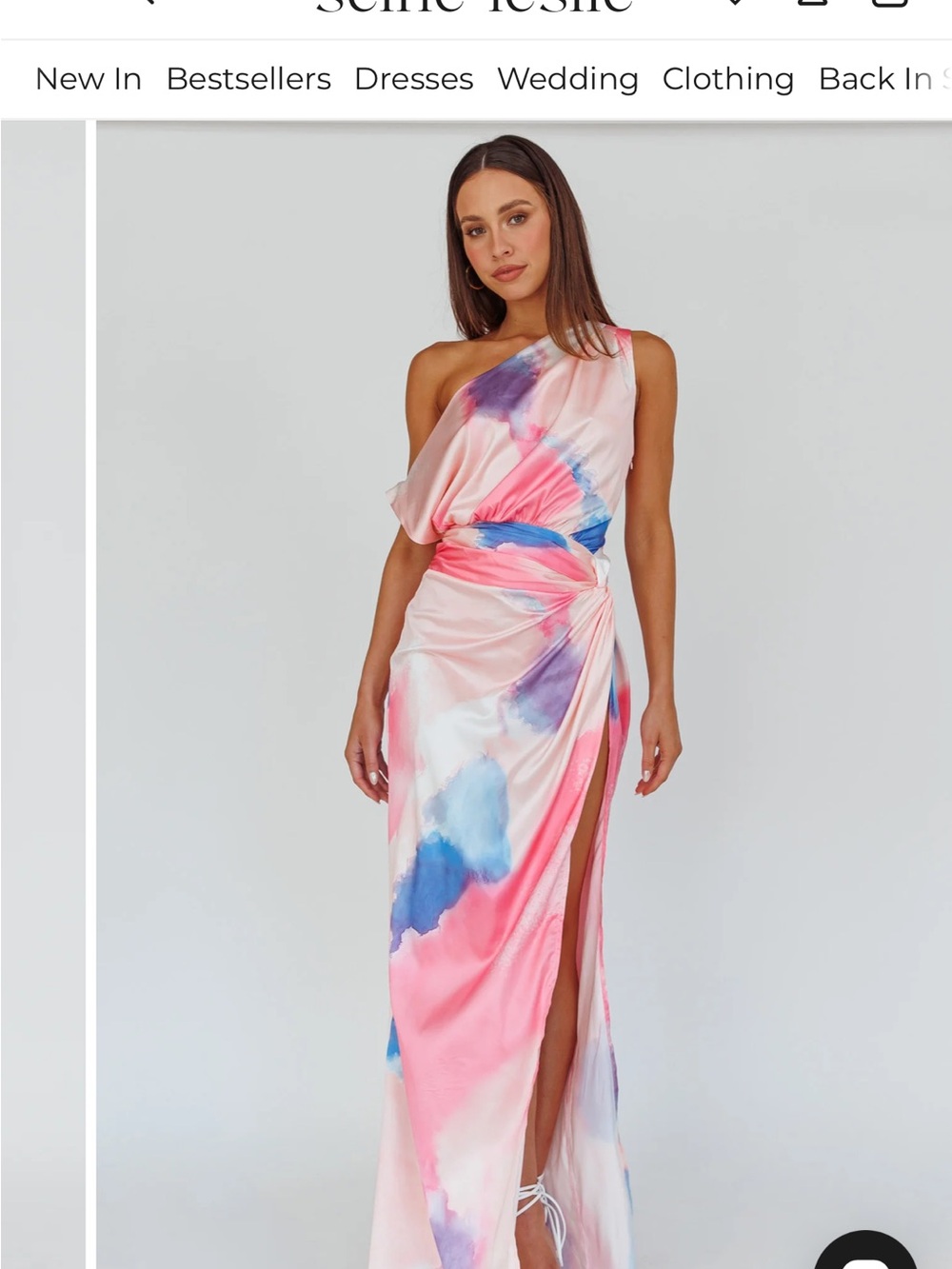 Self Leslie charm me thigh high silky maxi - Picture 3 of 6
